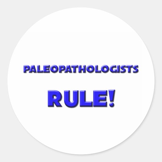 Paleopathologen heersen! ronde sticker (Voorkant)