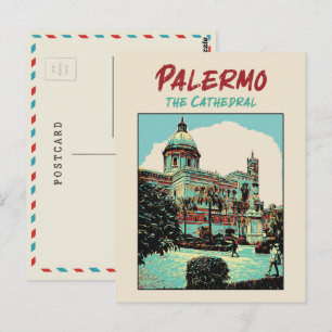 Palermo, afbeelding van de kathedraal Sicilië P Briefkaart