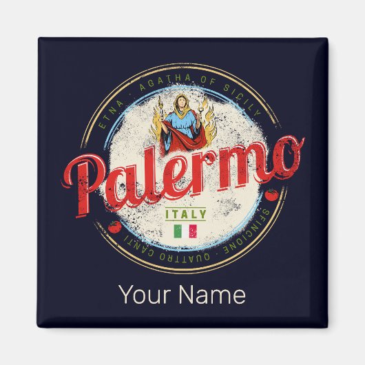 Palermo hoofdstad van Sicilië Italië souvenir Magneet (Voorkant)