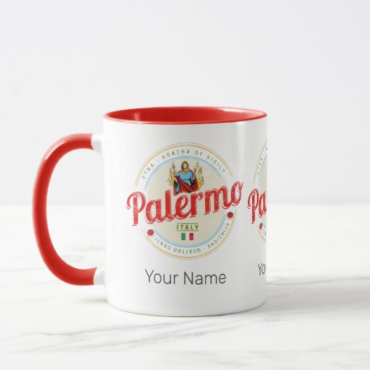 Palermo hoofdstad van Sicilië Italië souvenir Mok (Links)