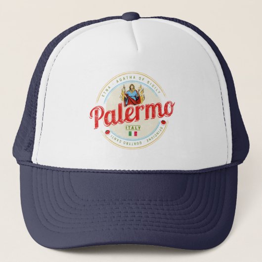 Palermo hoofdstad van Sicilië Italië  souvenir Trucker Pet (Voorkant)