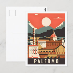 Palermo Italië Beroemde Reisplaats Briefkaart