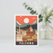 Palermo Italië Beroemde Reisplaats Briefkaart (Staand voorkant)