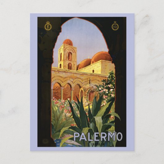  Palermo Italië Retro Italiaans Reizen Briefkaart (Voorkant)
