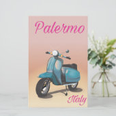 Palermo Italië Scooter poster Briefpapier (Staand voorkant)