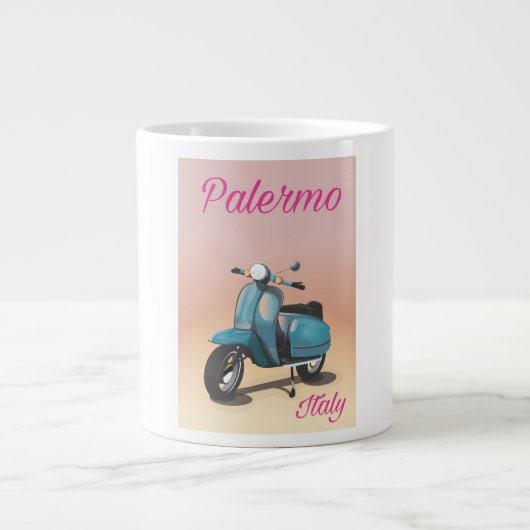 Palermo Italië Scooter poster Grote Koffiekop (Voorkant)