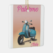Palermo Italië Scooter poster Keramisch Ornament (Rechts)