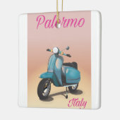 Palermo Italië Scooter poster Keramisch Ornament (Links)