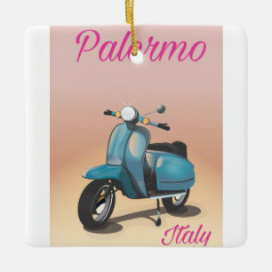 Palermo Italië Scooter poster Keramisch Ornament