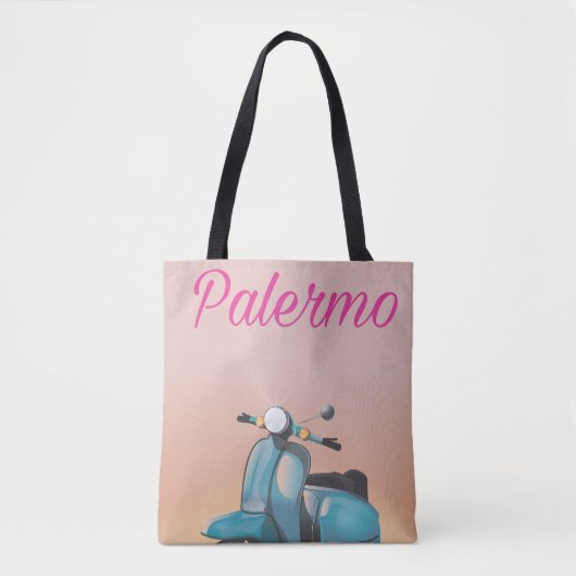 Palermo Italië Scooter poster Tote Bag (Voorkant)