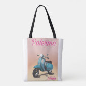 Palermo Italië Scooter poster Tote Bag (Achterkant)