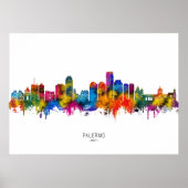 Palermo Italië Skyline Poster (Voorkant)