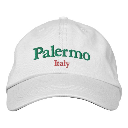 Palermo Italië Stadstrots Geborduurde Pet (Voorkant)