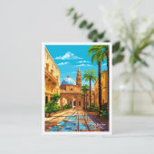 Palermo Italië vintage reisillustratie Briefkaart (Staand voorkant)