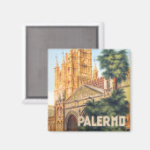 Palermo Italië vintage reismagneet Magneet (Voorkant / Achterkant)
