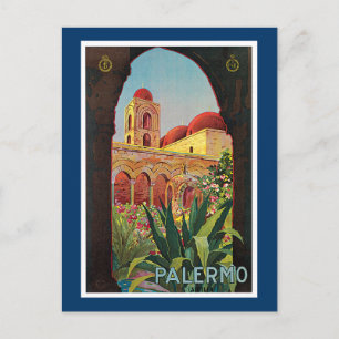 Palermo, Italië Vintage Travel Advertisement Briefkaart