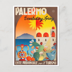 Palermo Italië — vintonijnreis Briefkaart