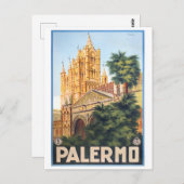 Palermo Italië — vintonijnreis Briefkaart (Voorkant / Achterkant)