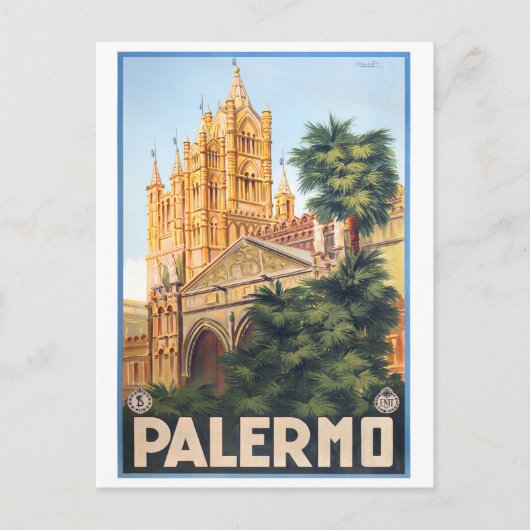 Palermo Italië — vintonijnreis Briefkaart (Voorkant)