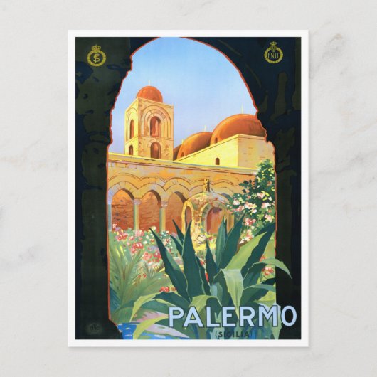 Palermo Italië — vintonijnreis Briefkaart (Voorkant)