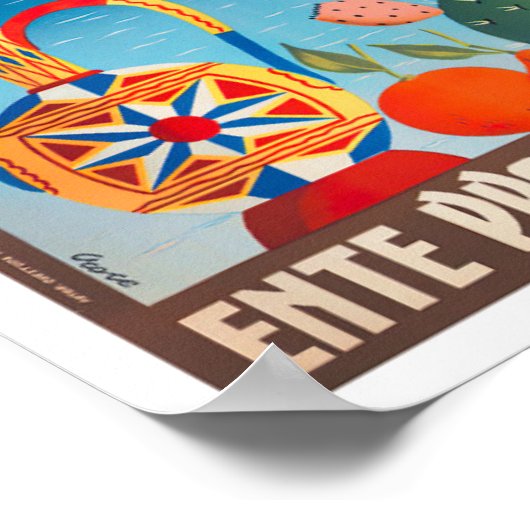 Palermo Italië — vintonijnreis Poster (Hoek)