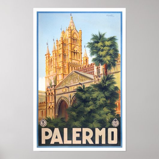 Palermo Italië — vintonijnreis Poster (Voorkant)
