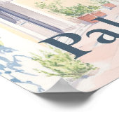 Palermo Italië Waterverf Schilderij Reizen Poster (Hoek)