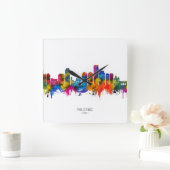 Palermo Italy Skyline Vierkante Klok (Huis)