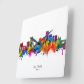 Palermo Italy Skyline Vierkante Klok (Hoek)