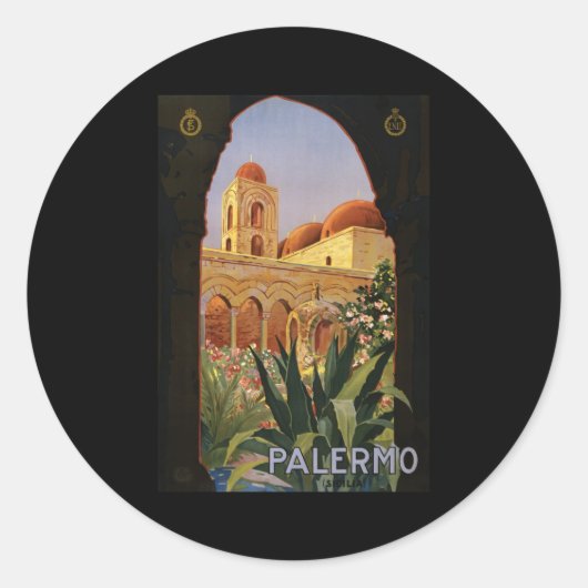 Palermo Ronde Sticker (Voorkant)