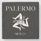Palermo Sicilia Stenen Onderzetter (Voorkant)