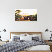 Palermo, Sicilië, 1847 (olie op doek) Canvas Afdruk (Insitu (Slaapkamer))