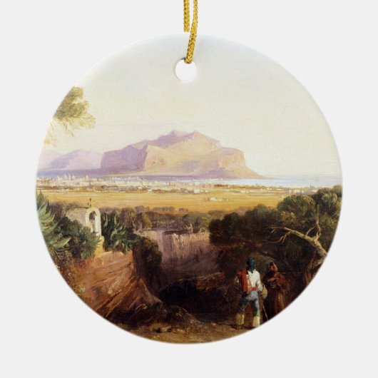 Palermo, Sicilië, 1847 (olie op doek) Keramisch Ornament (Voorkant)