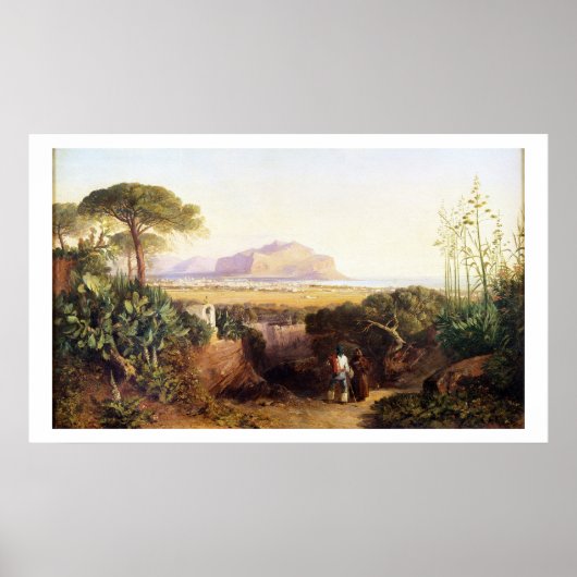 Palermo, Sicilië, 1847 (olie op doek) Poster (Voorkant)