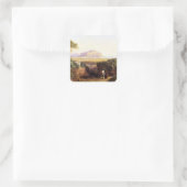 Palermo, Sicilië, 1847 (olie op doek) Vierkante Sticker (Tas)