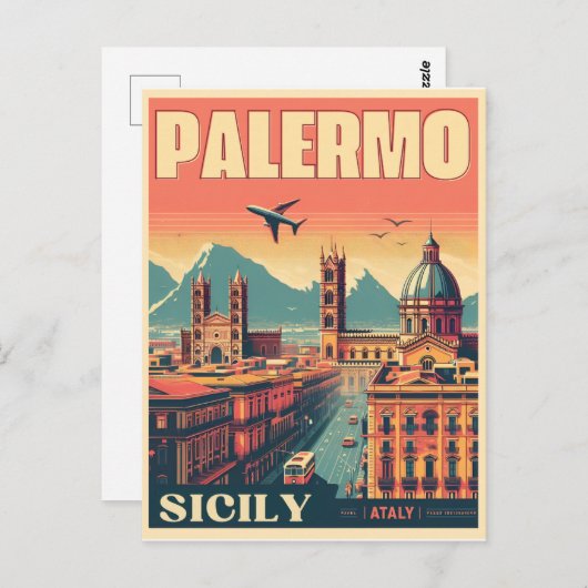Palermo Sicilië Italiaans  souvenir geschenken Briefkaart (Voorkant / Achterkant)