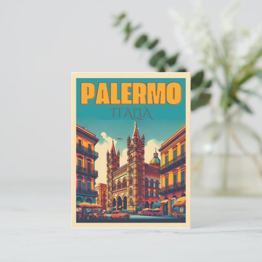 Palermo Sicilië Italiaans  souvenir geschenken Briefkaart (Staand voorkant)