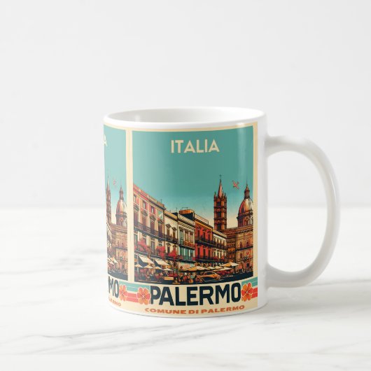 Palermo Sicilië Italiaans  souvenir geschenken Koffiemok (Rechts)