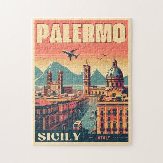 Palermo Sicilië Italiaans  souvenir geschenken Legpuzzel (Verticaal)
