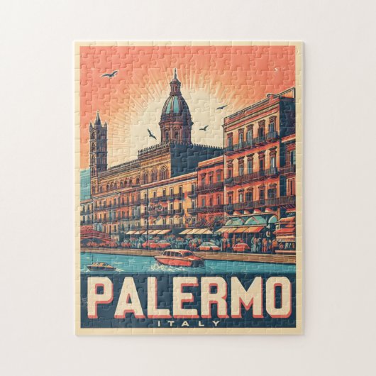 Palermo Sicilië Italiaans  souvenir geschenken Legpuzzel (Verticaal)