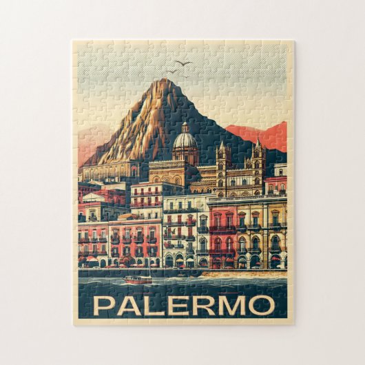 Palermo Sicilië Italiaans  souvenir geschenken Legpuzzel (Verticaal)