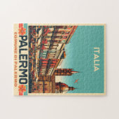 Palermo Sicilië Italiaans souvenir geschenken Legpuzzel (Horizontaal)