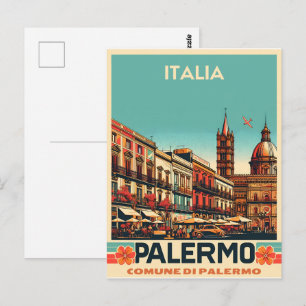 Palermo Sicilië Italiaanse vintage souvenir cadeau Briefkaart