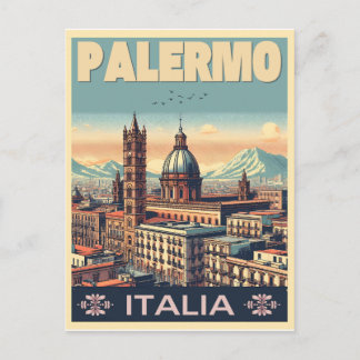 Palermo Sicilië Italiaanse vintage souvenir cadeau Briefkaart