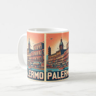 Palermo Sicilië Italiaanse vintage souvenir cadeau Koffiemok