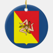 Palermo*, Sicilië kerstversiering Keramisch Ornament (Achterkant)