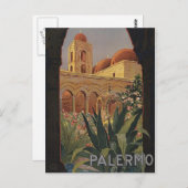Palermo Sicily Vintage Travel Briefkaart (Voorkant / Achterkant)