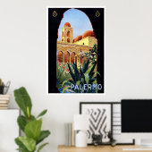 "Palermo" Vintage Travel Poster (Thuiskantoor)