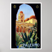 "Palermo" Vintage Travel Poster (Voorkant)