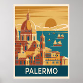 Palermo Vintage Travel Poster (Voorkant)